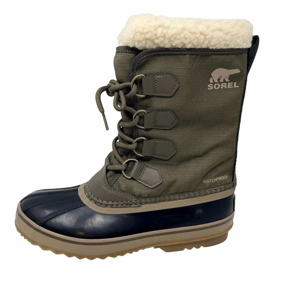 Sorel 1964 Pac Nylon Waterproof Boots Men’s Size 7 Sage/Dark Moss Unisex Snow